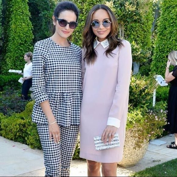 457 VICTORIA BECKHAM Blush Collared Shift Dress 1X NEW Women's Plus - Picture 15 of 15